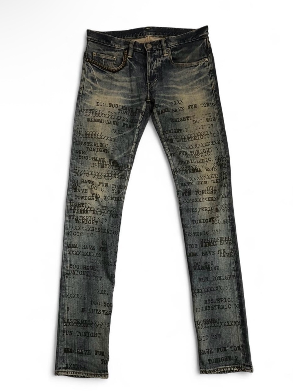 *RARE* Hysteric Glamour jeans “Do You Wanna Have Fun Tonight”